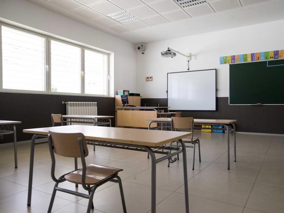 Aula del colegio San Jorge de Valdespartera.