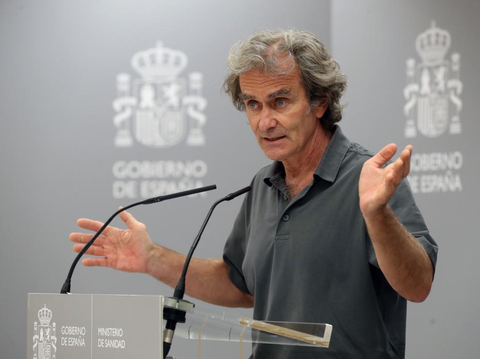 Fernando Simón este lunes en rueda de prensa en la Moncloa.