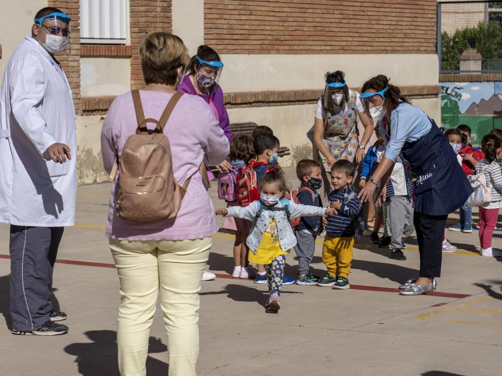 Vuelta al cole en Teruel, colegio Ensanche