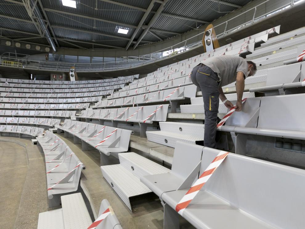 El Palacio de los Deportes de Huesca está preparado para recibir público