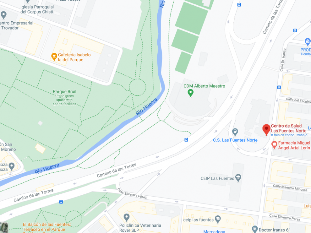 El choque se produjo en Camino de Las Torres, junto al centro de salud Las Fuentes Norte.