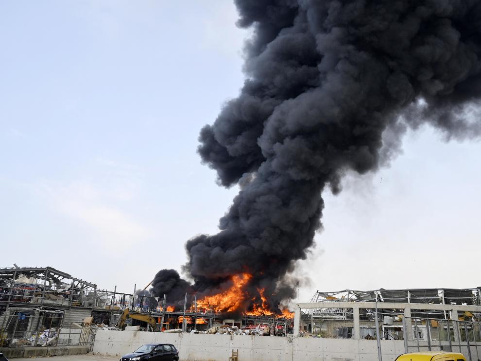 Fire in Beirut port