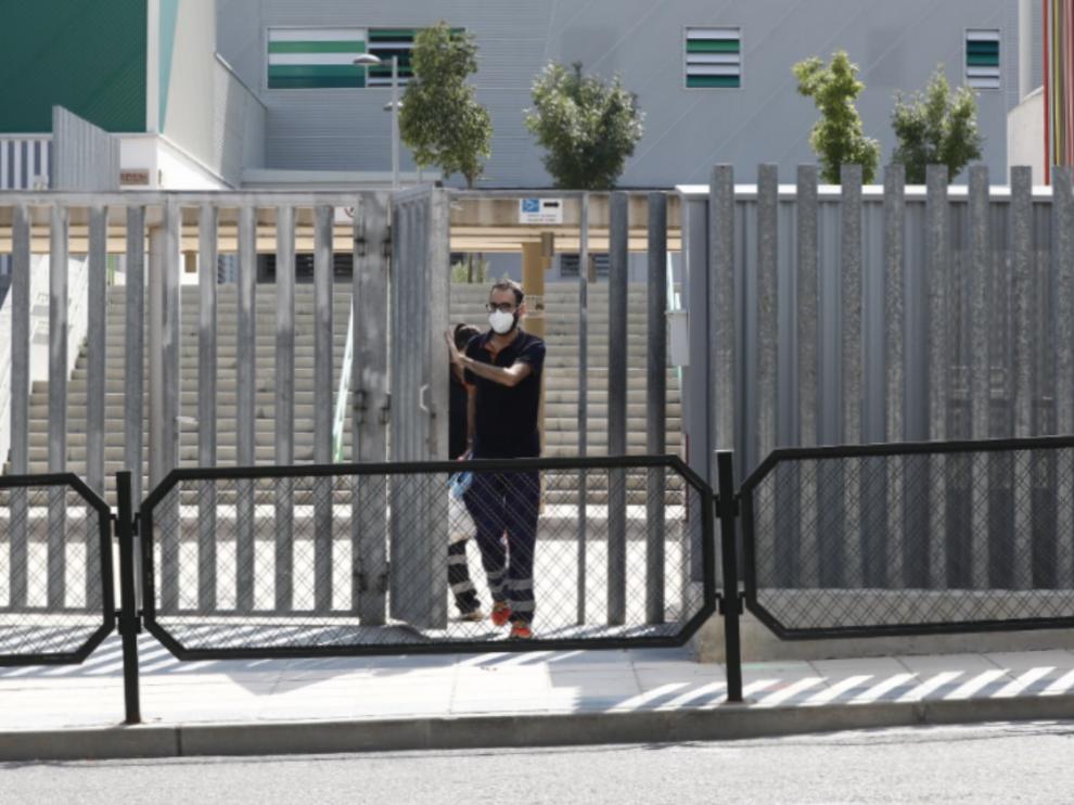 Colegio San Jorge de Valdespartera en Zaragoza, donde se ha cerrado un aula de Infantil por la aparición de un caso de coronavirus