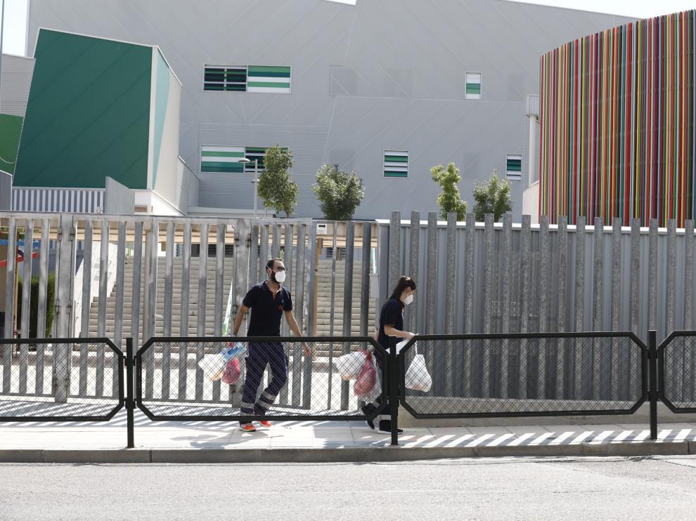 Colegio San Jorge de Valdespartera en Zaragoza, donde se ha cerrado un aula de Infantil por la aparición de un caso de coronavirus