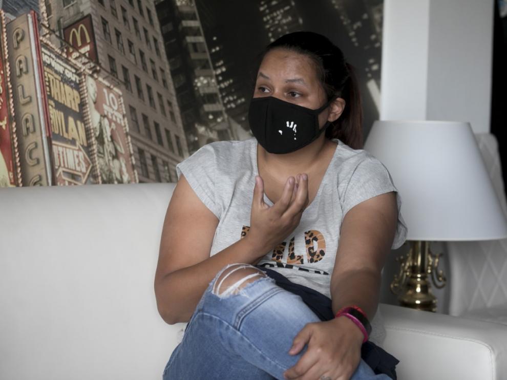Mariela Benítez, madre de Naiara, la niña asesinada en Sabiñánigo.
