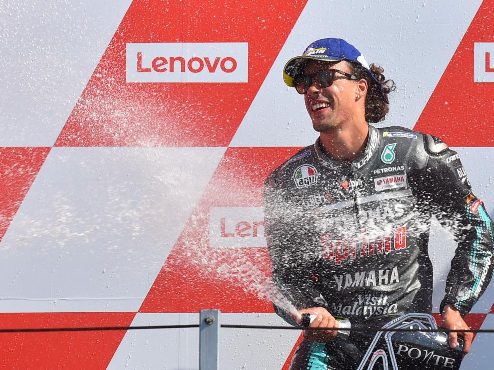 El piloto italiano Franco Morbidelli (Yamaha) se ha llevado este domingo en el Gran Premio de San Marino