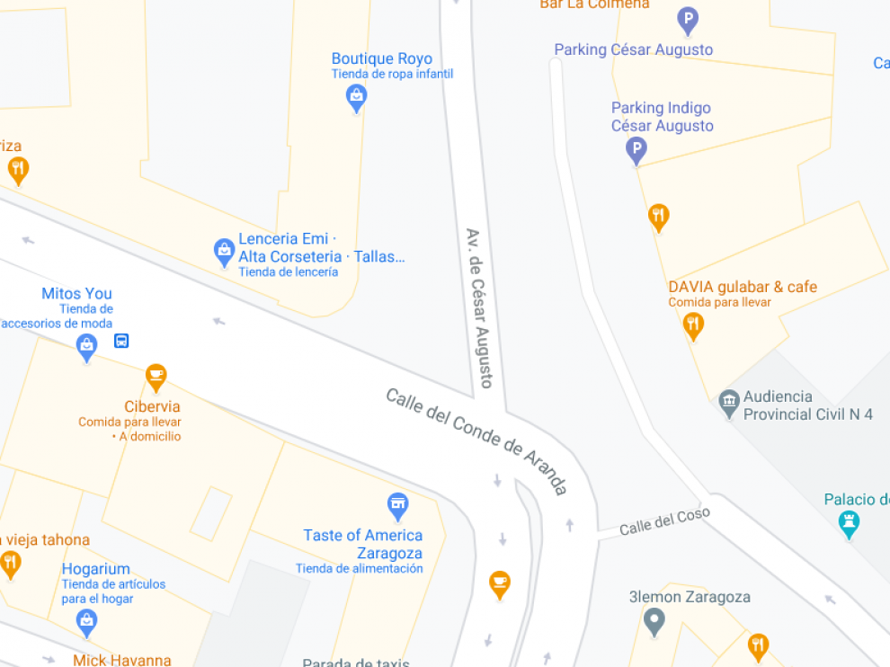 El accidente ocurrió en Conde Aranda, cerca del cruce con César Augusto.