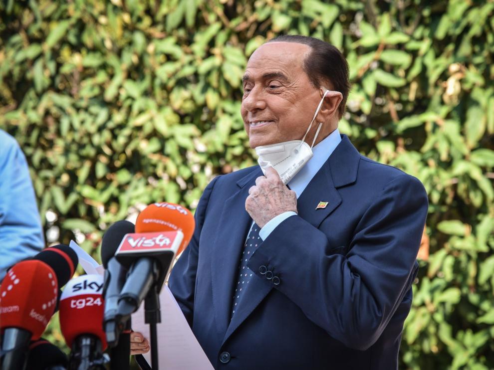 Berlusconi, a su salida del hospital.