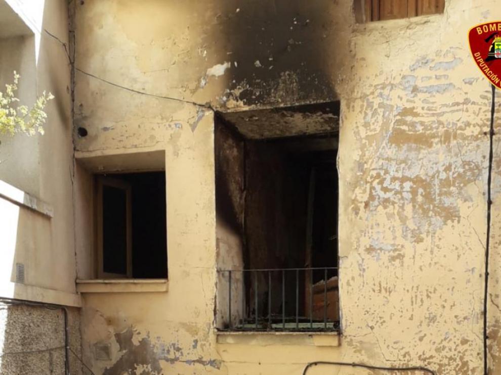 Incendio en el salón de una vivienda de Tarazona