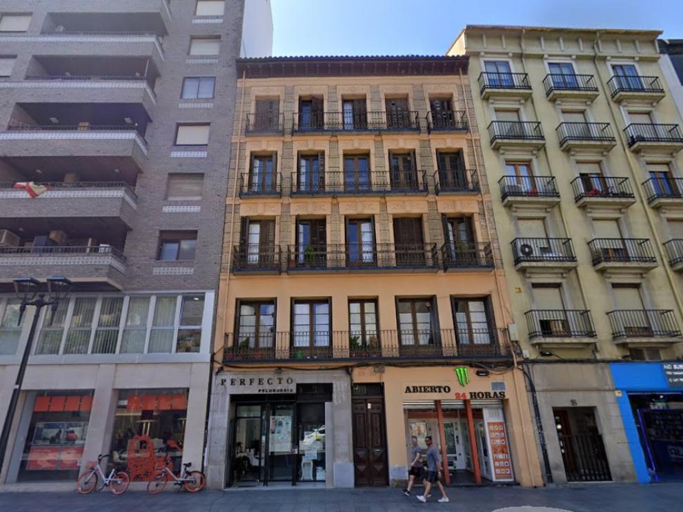 Lugar del suceso, en el número 20 del Coso zaragozano.