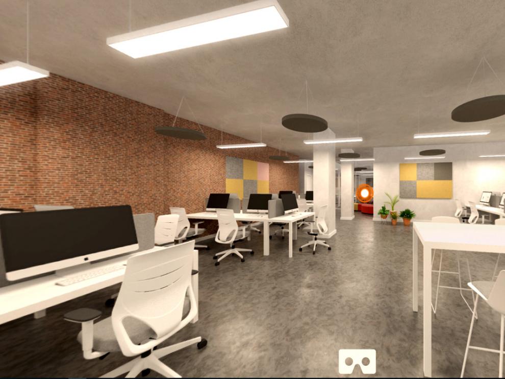 La aplicación Virtual 360 de Mecux da la posibilidad de ver las oficinas de forma interactiva antes de su montaje.