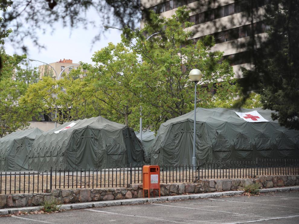 Un hospital de campaña en el Gómez Ulla de Madrid.