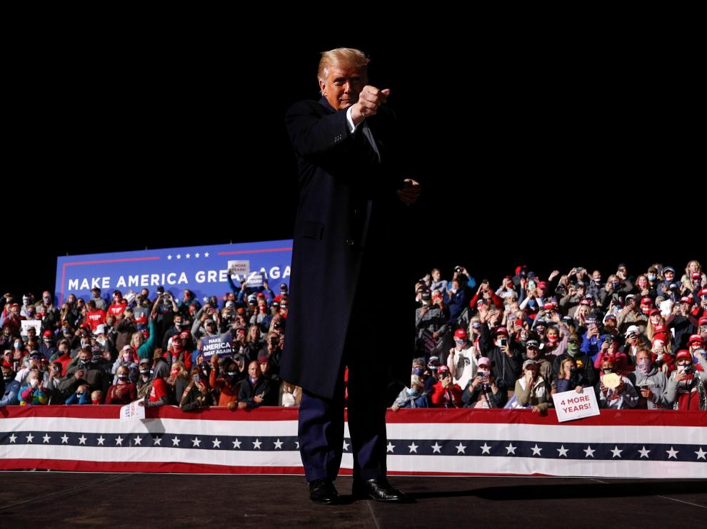 President Trump hosts a campaign rally at the Bemidji Regional Airport in Bemidji