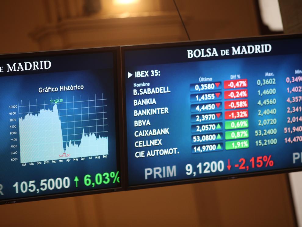 Sesión de la Bolsa de Madrid de la semana pasada.