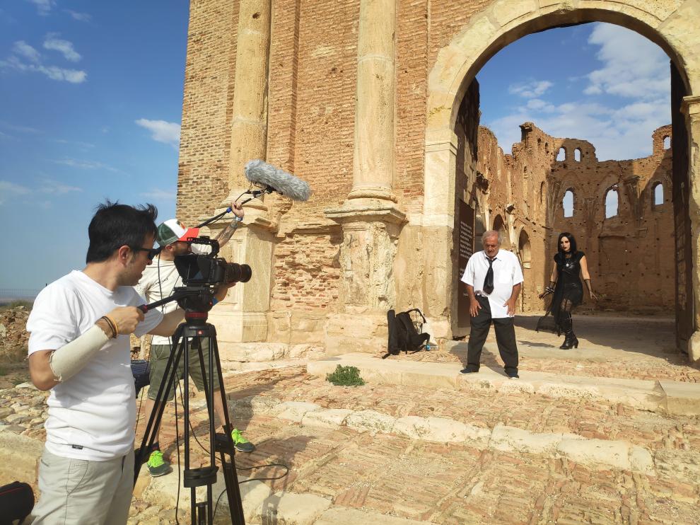 Rodaje en la pasada edición de 'Belchite de película'