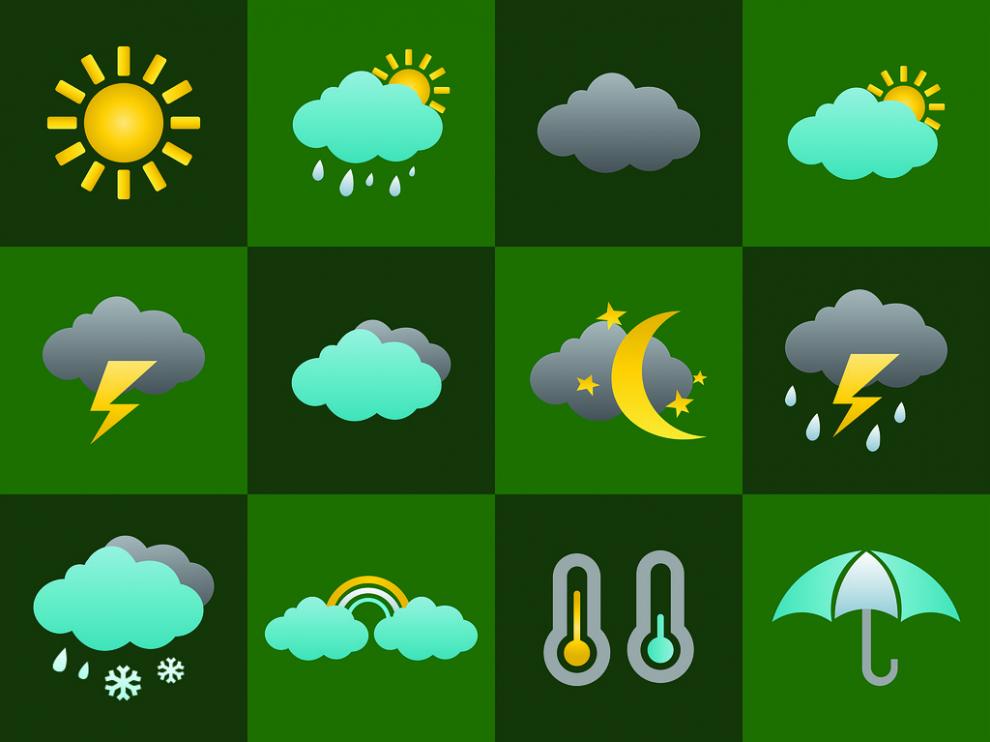 Iconos para el parte meteorológico.