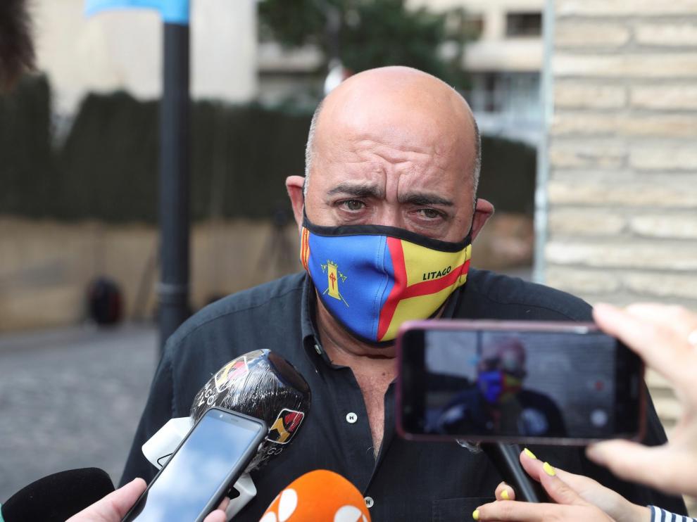 Javier Laínez, durante el segundo juicio del criemn de tirantes en la Audiencia de Zaragoza.