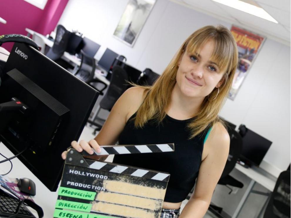 Lucía Gerona, alumna del grado superior en Producción de Audiovisuales y Espectáculos de CPA Salduie