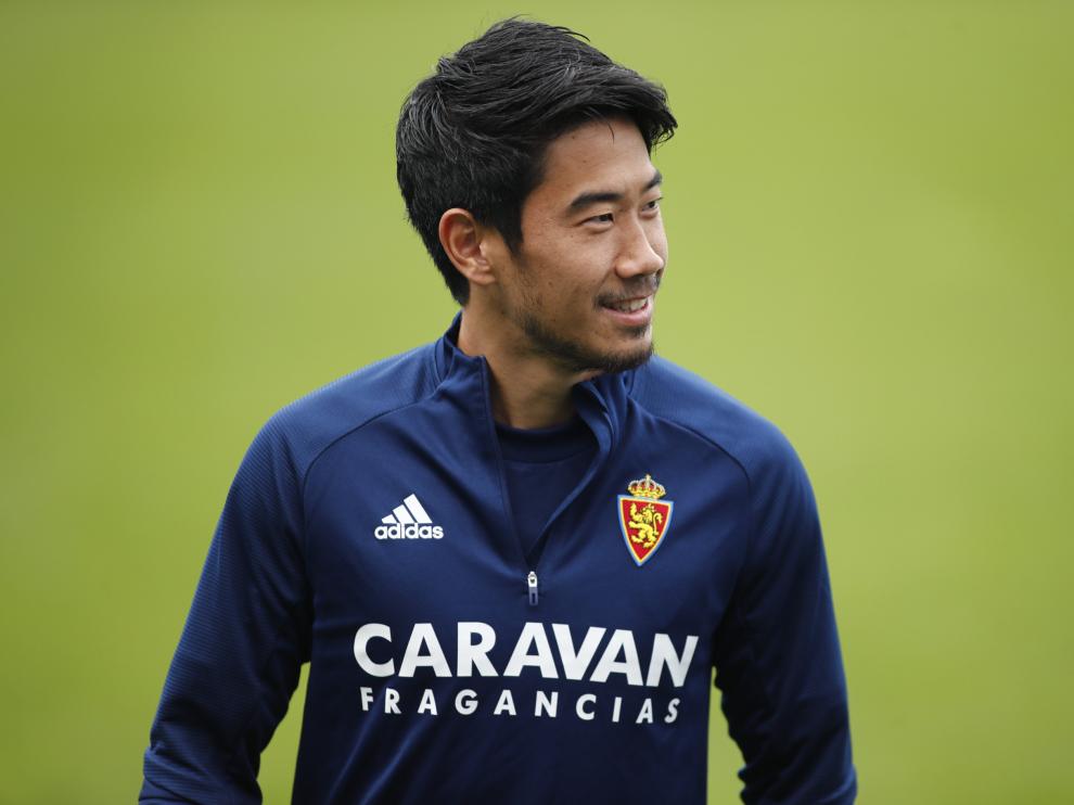 Entrenamiento del Real Zaragoza en La Romareda antes de jugar contra Las Palmas