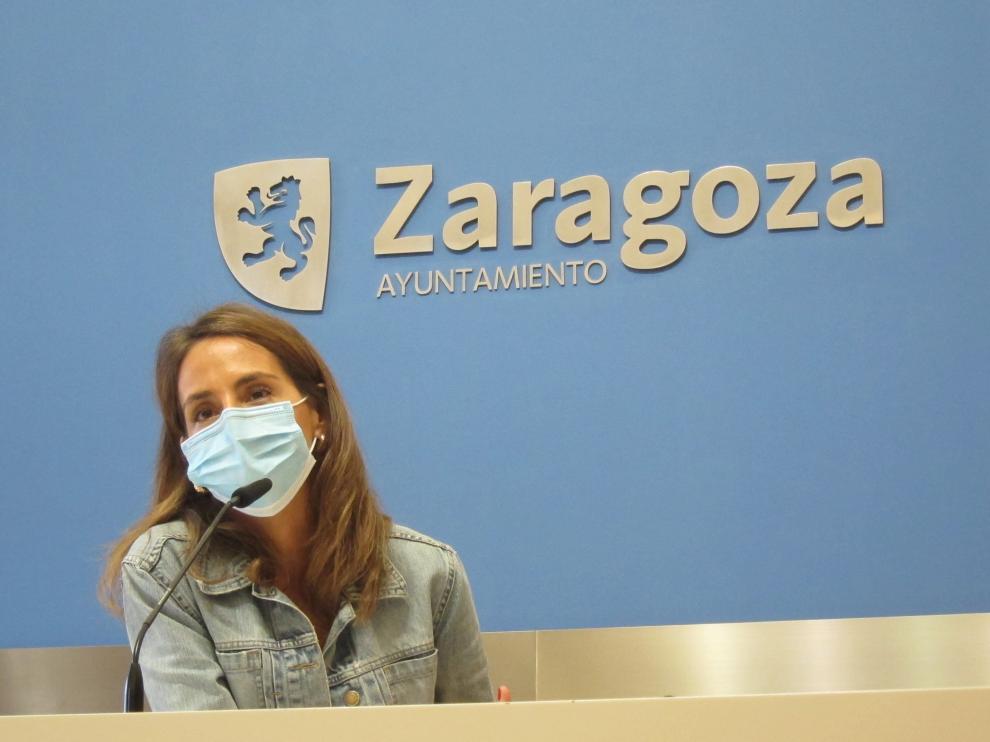 María Navarro, en el Ayuntamiento de Zaragoza.
