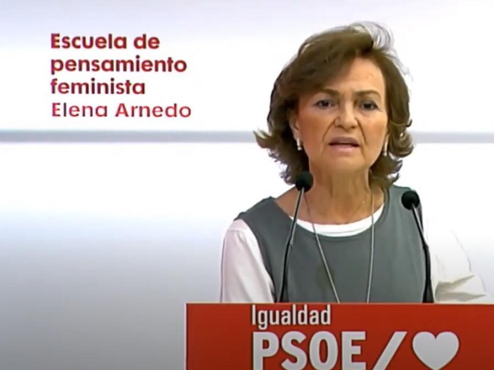 Carmen Calvo, vicepresidenta primera del Gobierno.