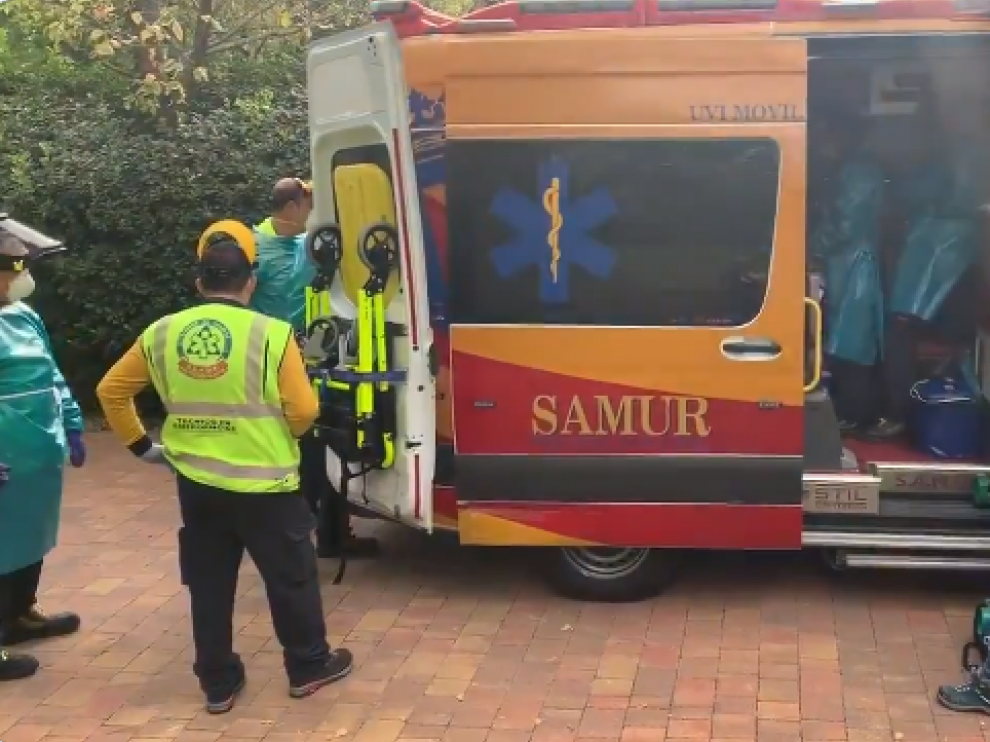 Ambulancia donde fue asistida