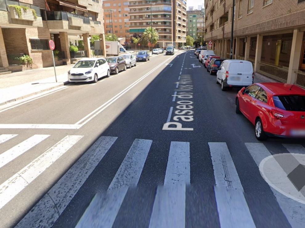 Paseo de los Rosales, en Zaragoza, donde han ocurrido los hechos.