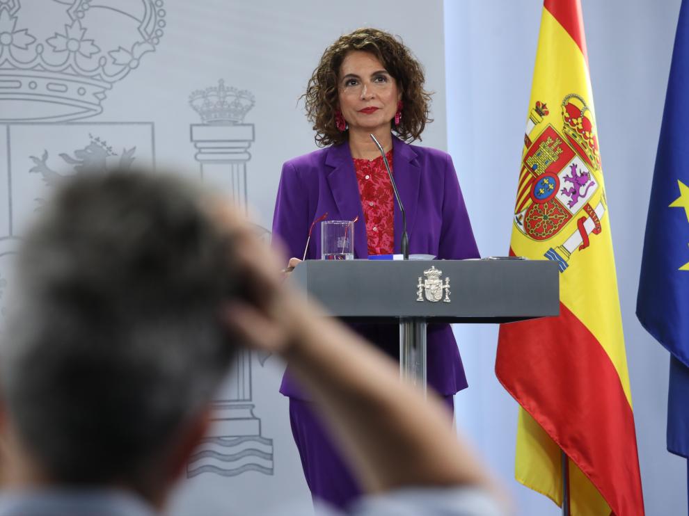 La ministra portavoz y de Hacienda, María Jesús Montero, comparece en rueda de prensa posterior al Consejo de Ministro celebrado en la Moncloa.