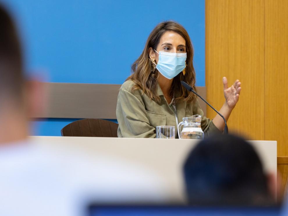 María Navarro, en la rueda de prensa de este martes.