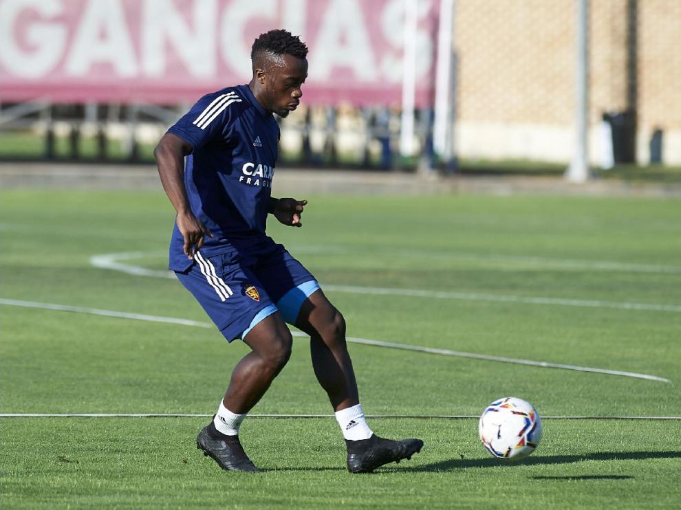 Nick, en un entrenamiento del equipo esta semana en la Ciudad Deportiva.