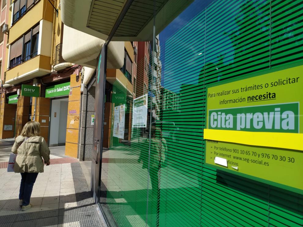 Oficina de la Seguridad Social en Zaragoza.