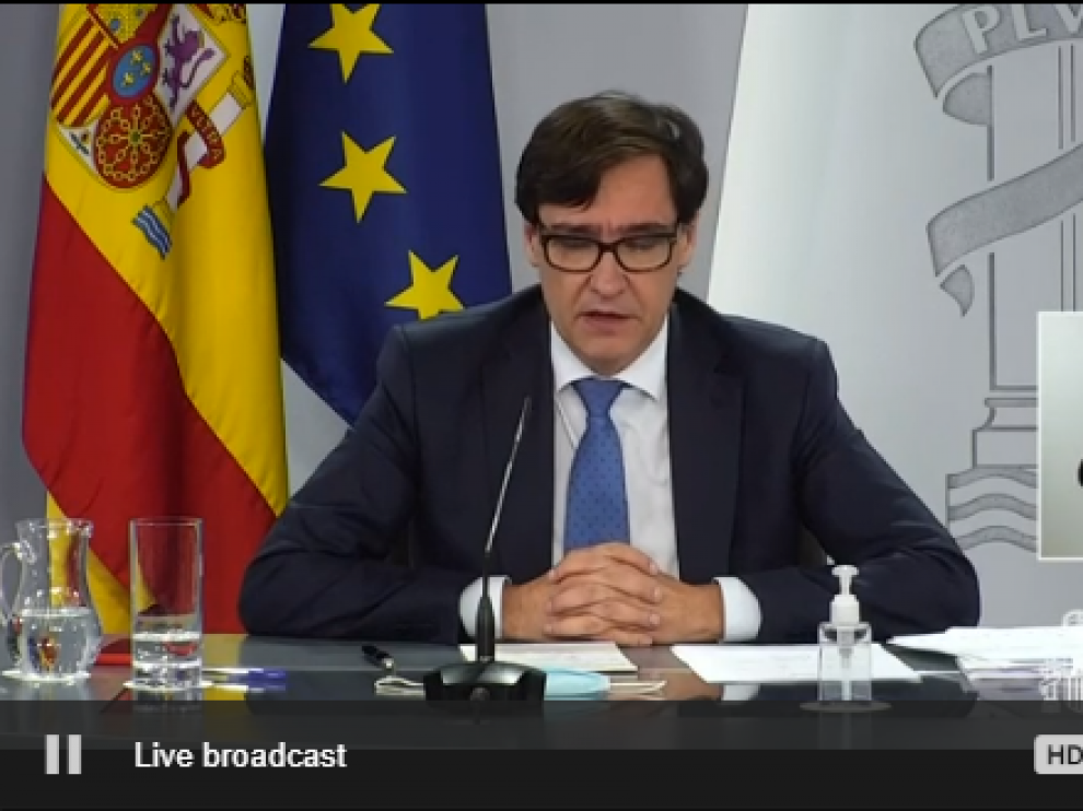 Salvador Illa en rueda de prensa