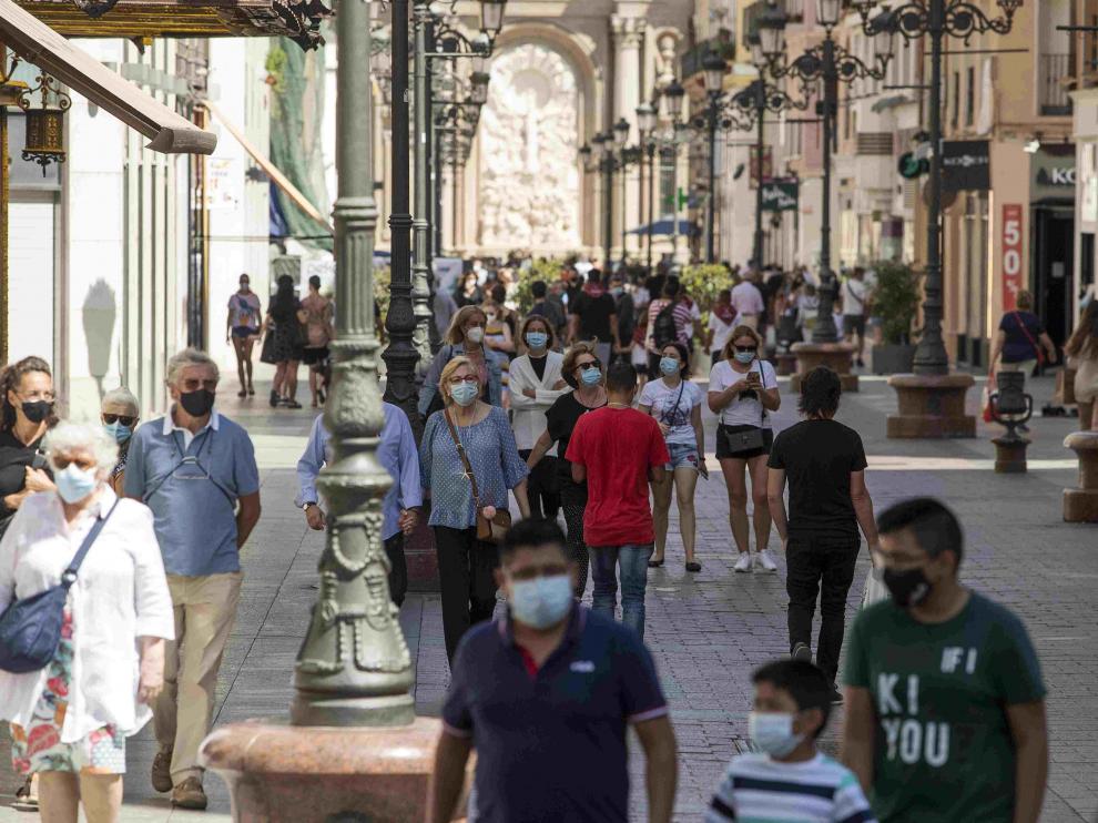 Ambiente en la calle Alfonso I de Zaragoza