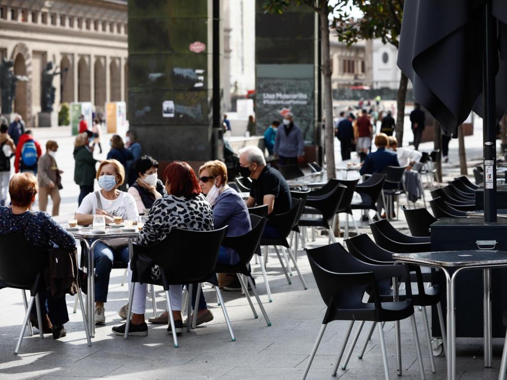 Las terrazas de Zaragoza, a medio gas tras las nuevas restricciones decretadas por el Gobierno de Aragón