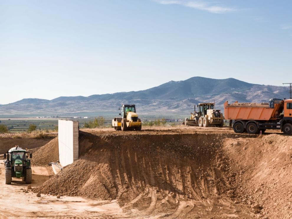 Las obras en la planta de transferencia de La Almunia comenzaron el pasado agosto