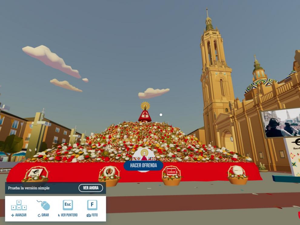 Así luce la Ofrenda virtual a la Virgen