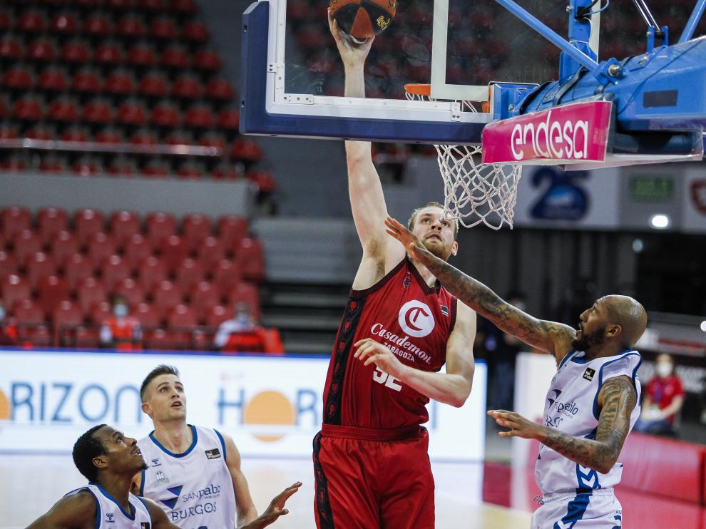 Tryggvi Hlinason, en el partido de la Liga Endesa ante el San Pablo Burgos.