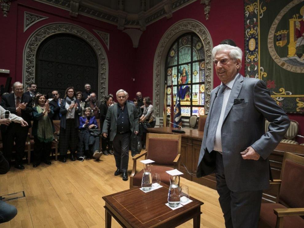 Mario Vargas Llosa, en el Paraninfo el 20 de noviembre de 2019