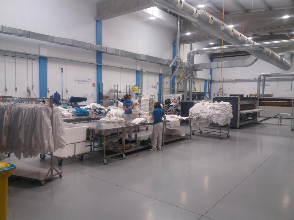 Servicio de lavandería industrial de Fundación Rey Ardid.