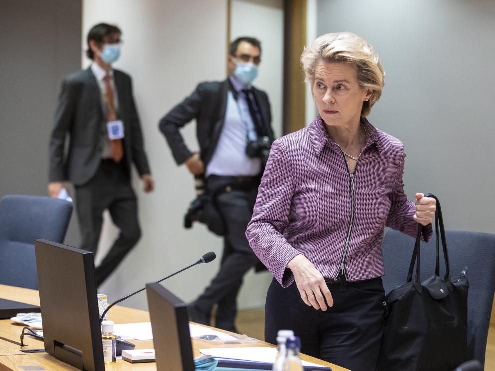 Ursula von der Leyen este jueves en Bruselas