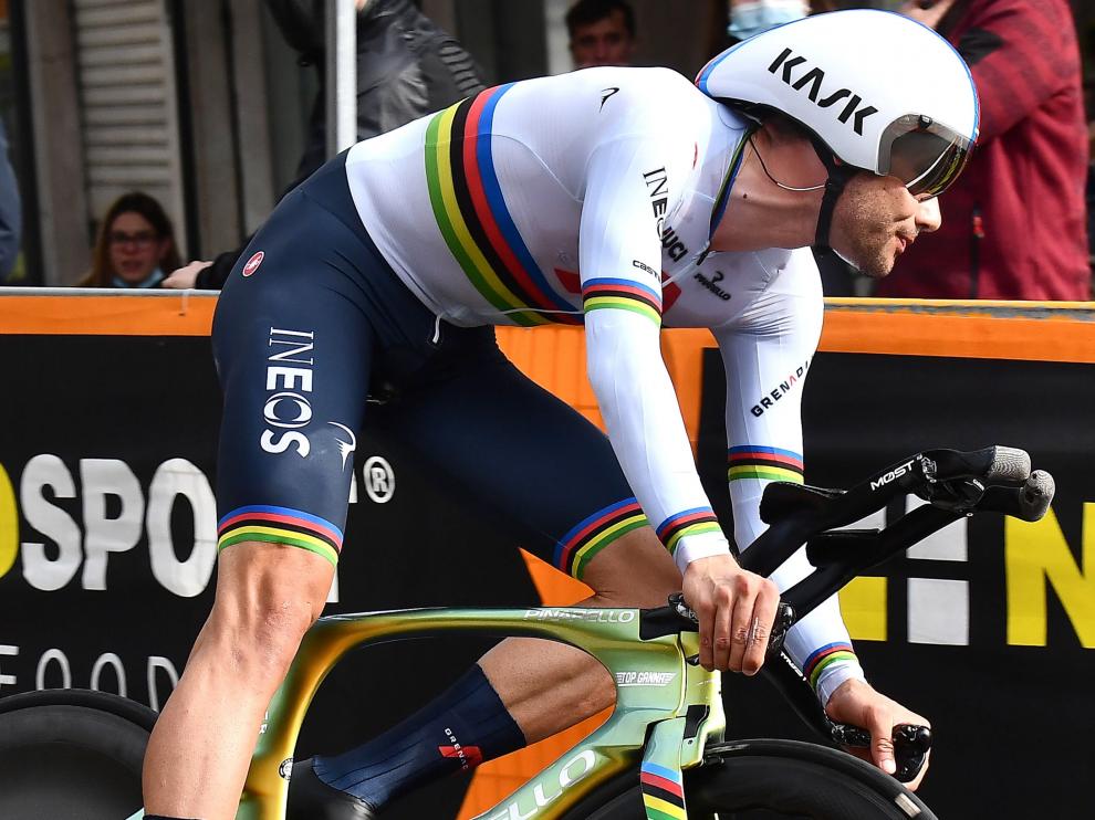 Filippo Ganna, vencedor de la etapa del Giro de Italia.