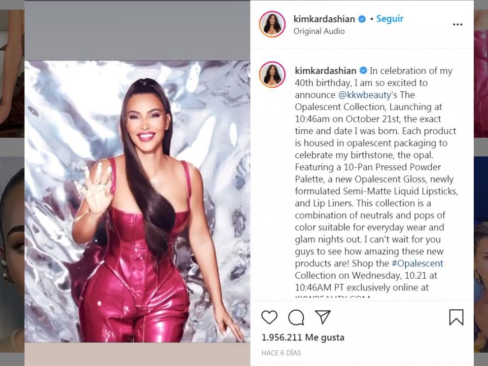 Una captura del vídeo compartido por Kim Kardashian, con motivo de su 40 cumpleaños, en su cuenta de Instagram.