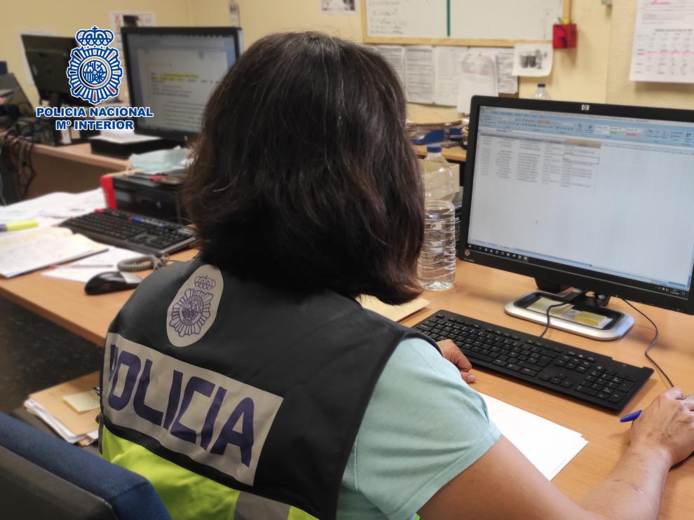 Una imagen de la Unidad de Delitos Tecnológicos de la Policía Nacional de Zaragoza.