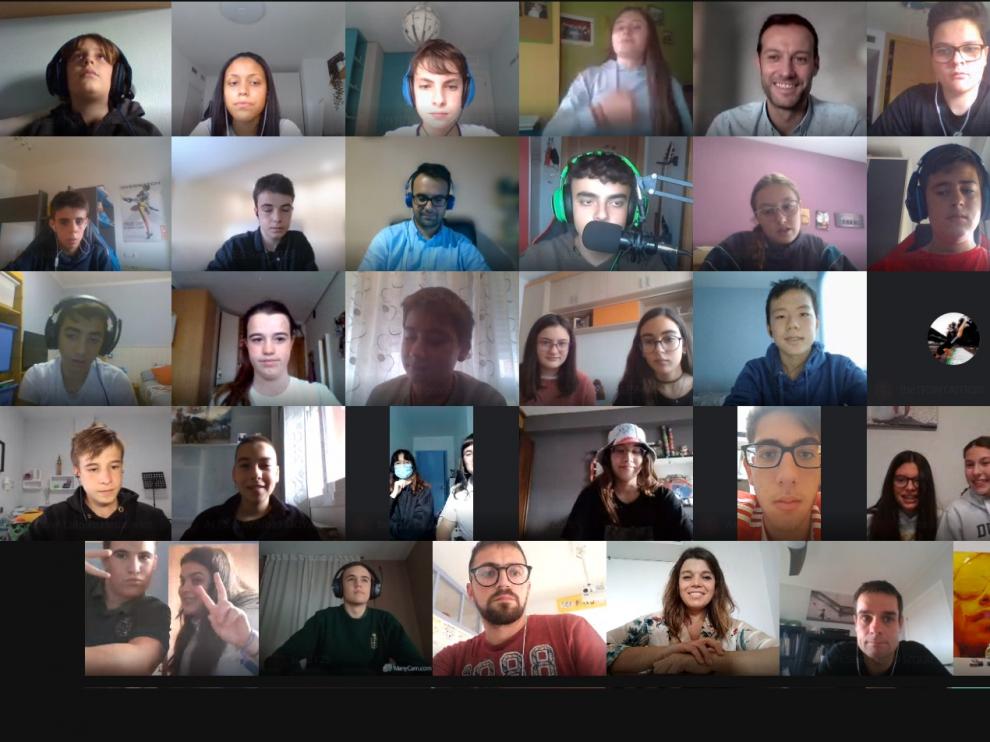 Participantes en el certamen, durante la celebración de la gala 'online'
