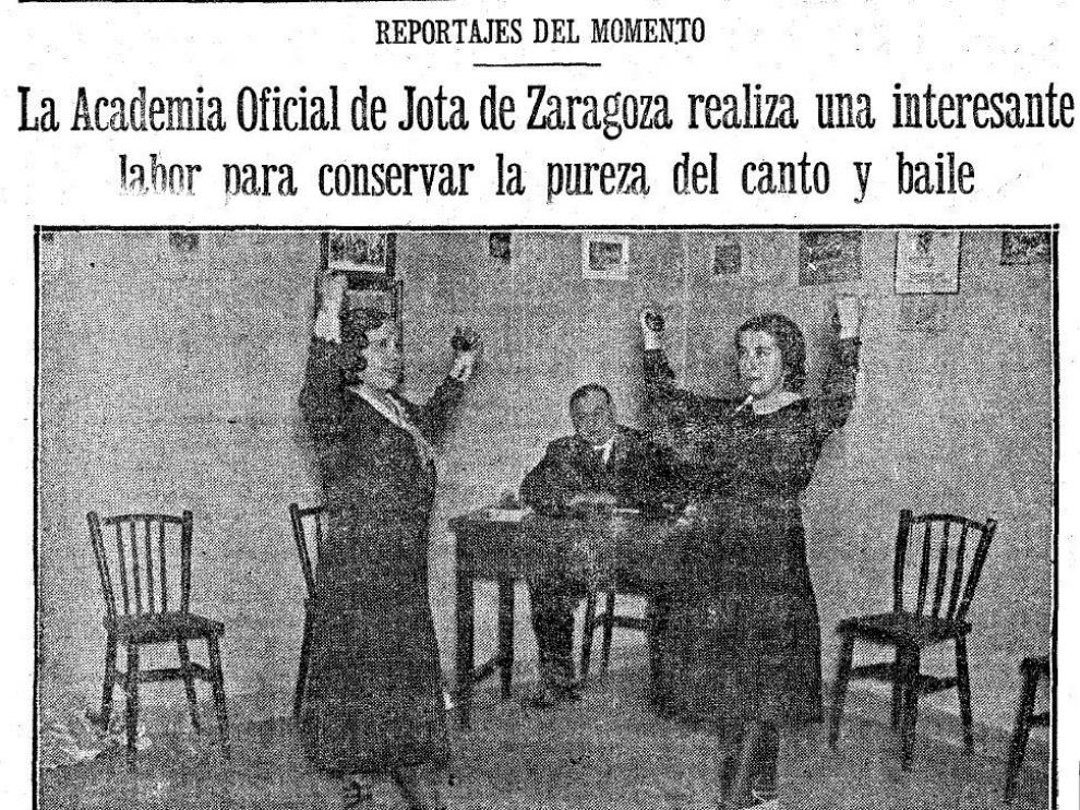 Enseñando la jota en los años 30