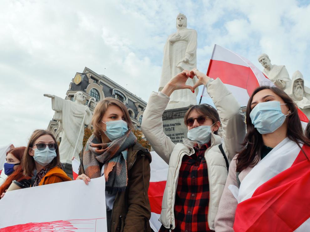 Protestas contra Lukashenko, presidente de Bielorrusia.
