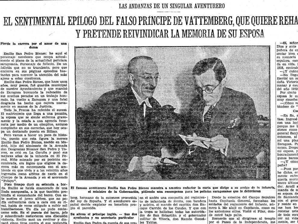 Las andanzas de un falso príncipe contadas en HERALDO