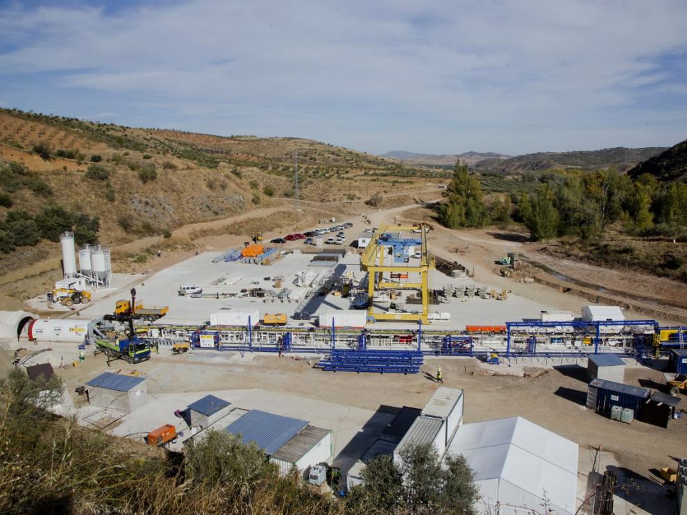 Preparada la tuneladora para el embalse de Mularroya
