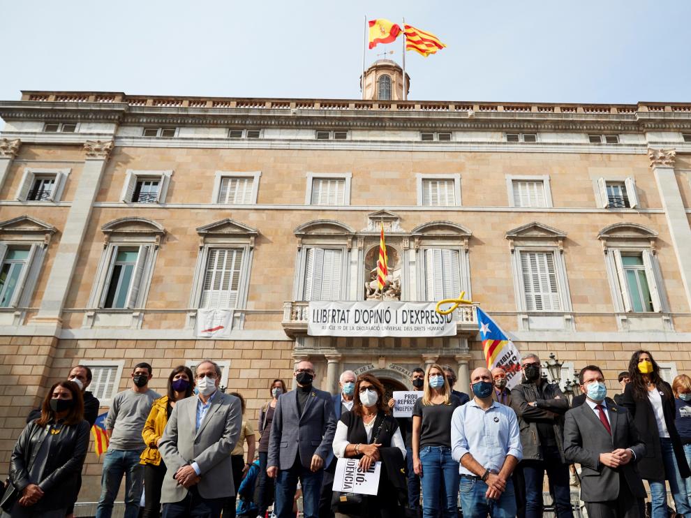 Concentración independentista por las detenciones por desvío de fondos