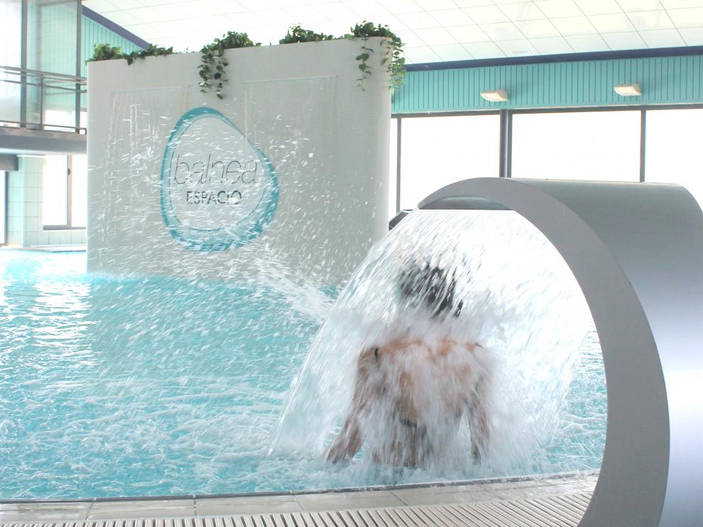 Instalaciones del balneario de Ariño.